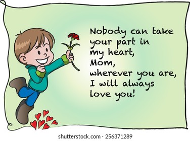 boy holding a carnation