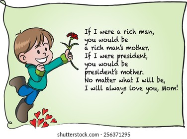boy holding a carnation