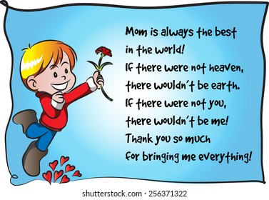 boy holding a carnation