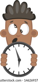 Reloj, ilustración, vector sobre fondo blanco.