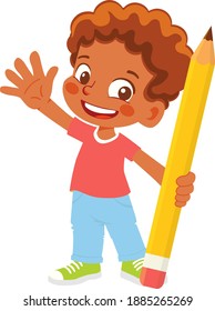 Recorte vectorial del lápiz del niño