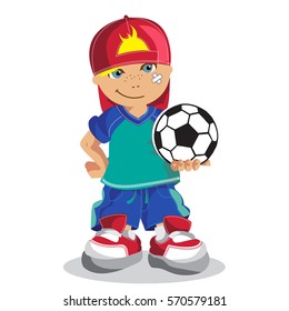 boy holding player football illustration design vector