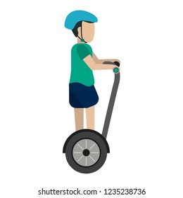 boy with hoverboard