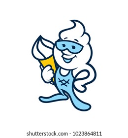 Boy with ice cream.