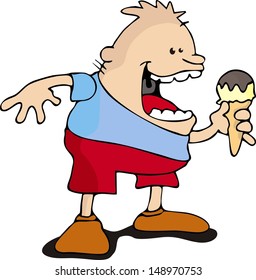 Boy with ice cream