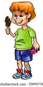 Boy with ice cream