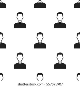 Boy icon black. Single avatar,peaople icon from the big avatar black.
