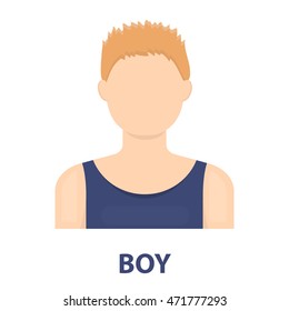 Boy icon cartoon. Single avatar, people icon from the big avatar collection.