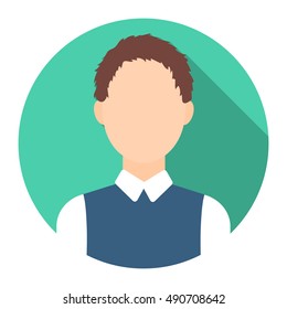 Boy icon cartoon. Single avatar,peaople icon from the big avatar set.
