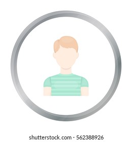 Boy icon cartoon. Single avatar,peaople icon from the big avatar cartoon.
