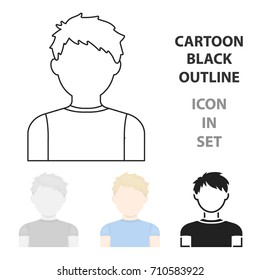 Boy icon cartoon. Single avatar,peaople icon from the big avatar cartoon.