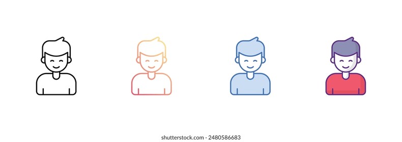 Diseño de icono de niño con fondo blanco ilustración de stock