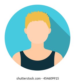 Boy icon flat. Single avatar,people icon from the big avatar collection - stock vector