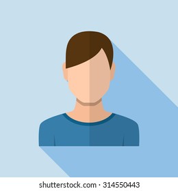 Boy Icon. Flat Style Modern Design. Vector Illustration