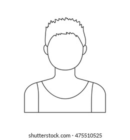 Boy icon line. Single avatar,peopleicon from the big avatar line.