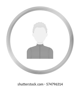 Boy icon monochrome. Single avatar,peaople icon from the big avatar monochrome.