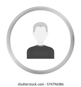Boy icon monochrome. Single avatar,peaople icon from the big avatar monochrome.