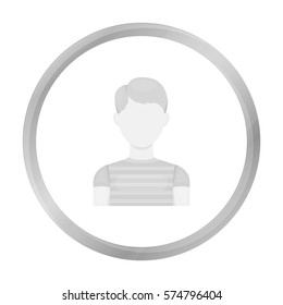 Boy icon monochrome. Single avatar,peaople icon from the big avatar monochrome.