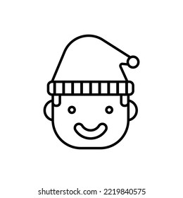 boy icon outline style design vector