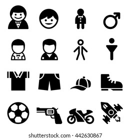 Boy icon set