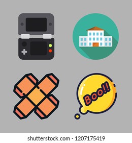 boy icon set. vector set about boo, school, templates and video console icons set.