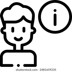 boy icon. Thin Linear Style Design Isolated On White Background