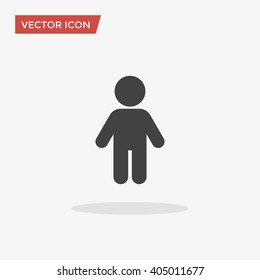 Boy Icon in trendy flat style isolated on grey background. Man symbol for your web design. Vector illustration, EPS10.