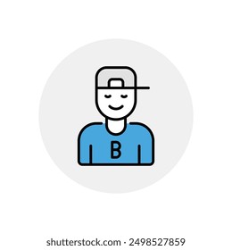 Boy icon vector stock illustration