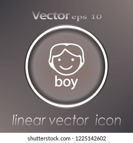 Boy. Icon. Vector.Ilustration icon for the student.