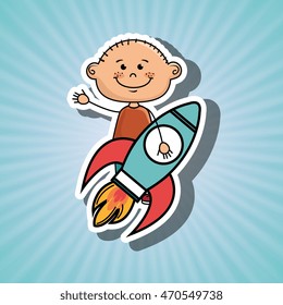 boy idea happy vector illustration graphic eps 10