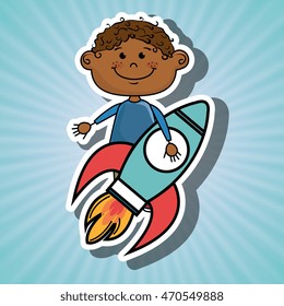 boy idea happy vector illustration graphic eps 10