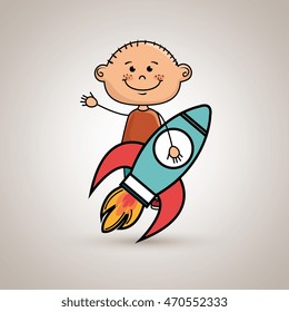 boy idea happy vector illustration graphic eps 10