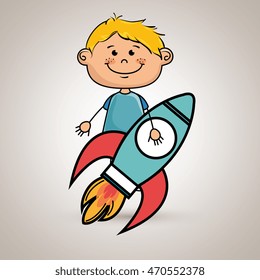 boy idea happy vector illustration graphic eps 10