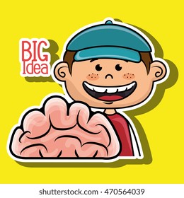 boy idea intelligent vector illustration graphic eps 10