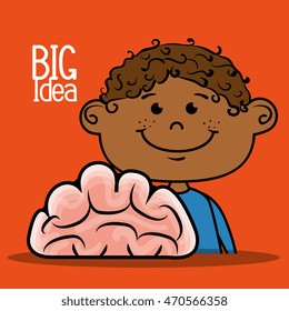 boy idea intelligent vector illustration graphic eps 10