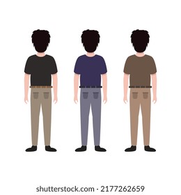 Boy illustrated in cartoon style