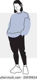 Boy Illustration - Modern Flat Art -  People Vector Design