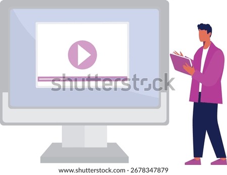 A boy is immersed in a video game on his tablet screen, fingers deftly navigating the action.