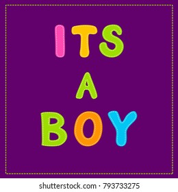 Its a boy the inscription in bubble style vector.