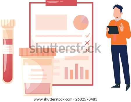 The boy is intently staring at his mobile phone screen, brows furrowed in concentration, as he carefully scrolls through a detailed checklist displayed on the device