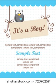 It's a boy invitation card