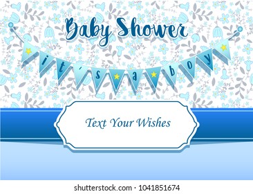 It's a Boy invitation card design template
