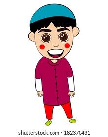 Boy Islam Cartoon Vector