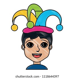 Boy with jester hat design