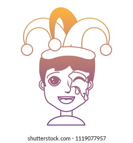 Boy with jester hat design
