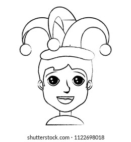 Boy with jester hat design