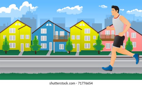 boy jogging