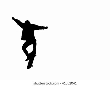 Boy jump skateboard