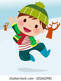 Boy jumping