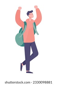 a boy jumping for joy over white